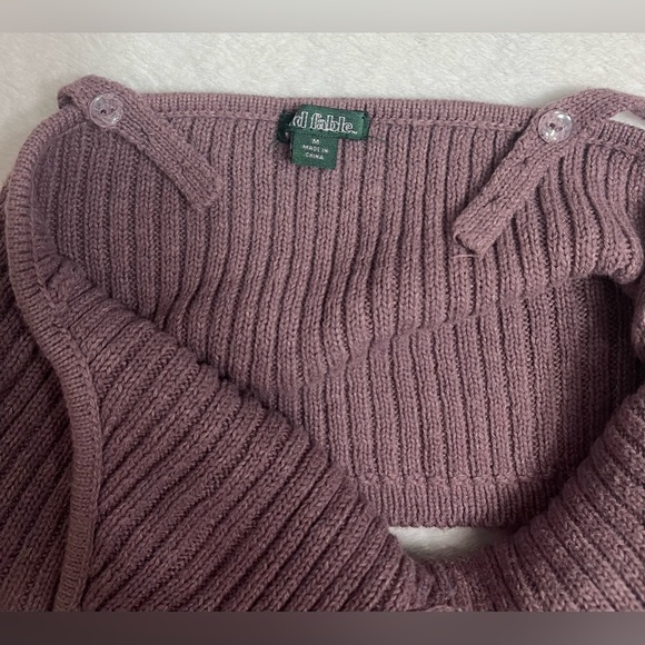 Wild Fable size medium knit ribbed crop tank top adjustable straps in purple - Picture 2 of 7